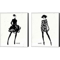 Framed 'Style Sketches 2 Piece Canvas Print Set' border=