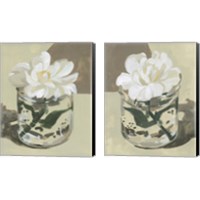 Framed 'Neutral Bloom 2 Piece Canvas Print Set' border=