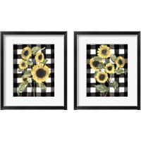 Framed Buffalo Check Sunflower 2 Piece Framed Art Print Set