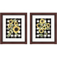 Framed Buffalo Check Sunflower 2 Piece Framed Art Print Set