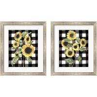 Framed Buffalo Check Sunflower 2 Piece Framed Art Print Set