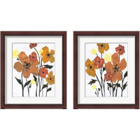 Framed 'Hot Flowers 2 Piece Framed Art Print Set' border=