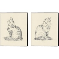 Framed 'House Cat 2 Piece Canvas Print Set' border=