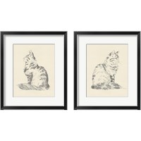 Framed 'House Cat 2 Piece Framed Art Print Set' border=