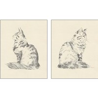 Framed House Cat 2 Piece Art Print Set