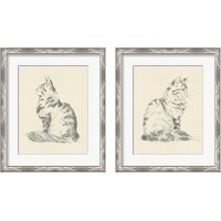 Framed 'House Cat 2 Piece Framed Art Print Set' border=