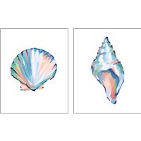 Framed 'Pop Shell Study 2 Piece Art Print Set' border=