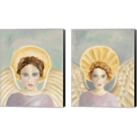Framed 'Angels Among Us 2 Piece Canvas Print Set' border=