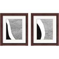 Framed 'Black & White Abstract 2 Piece Framed Art Print Set' border=