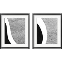 Framed Black & White Abstract 2 Piece Framed Art Print Set