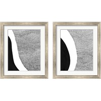 Framed Black & White Abstract 2 Piece Framed Art Print Set