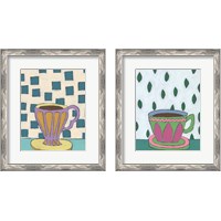 Framed 'Mid Morning Coffee 2 Piece Framed Art Print Set' border=