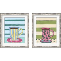 Framed 'Mid Morning Coffee 2 Piece Framed Art Print Set' border=