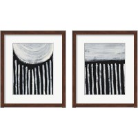 Framed Ivory & Black 2 Piece Framed Art Print Set