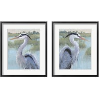 Framed Blue Heron Portrait 2 Piece Framed Art Print Set