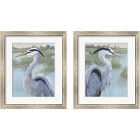 Framed Blue Heron Portrait 2 Piece Framed Art Print Set