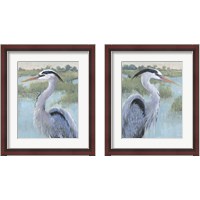 Framed Blue Heron Portrait 2 Piece Framed Art Print Set