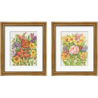 Framed 'Floral Mix 2 Piece Framed Art Print Set' border=