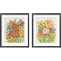 Framed 'Floral Mix 2 Piece Framed Art Print Set' border=
