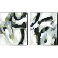 Framed 'Green Onyx 2 Piece Canvas Print Set' border=