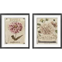 Framed 'Vintage Seed Packets 2 Piece Framed Art Print Set' border=