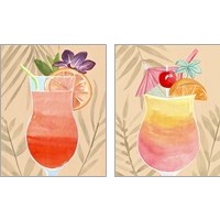 Framed Tropical Cocktail 2 Piece Art Print Set