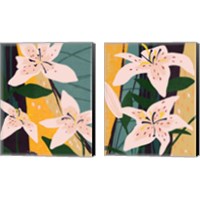 Framed Lily Collage 2 Piece Canvas Print Set
