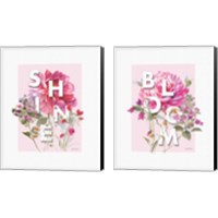 Framed 'Bloom & Shine 2 Piece Canvas Print Set' border=