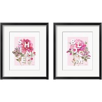 Framed 'Bloom & Shine 2 Piece Framed Art Print Set' border=