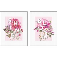 Framed 'Bloom & Shine 2 Piece Art Print Set' border=