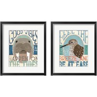 Framed 'Coastal Portrait 2 Piece Framed Art Print Set' border=