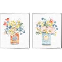 Framed 'Gardenscape  2 Piece Canvas Print Set' border=