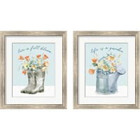 Framed 'Gardenscape  2 Piece Framed Art Print Set' border=