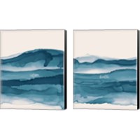Framed Coastal Ink 2 Piece Canvas Print Set