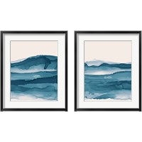 Framed 'Coastal Ink 2 Piece Framed Art Print Set' border=