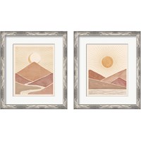 Framed Mid Century Landscape 2 Piece Framed Art Print Set