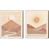 Framed Mid Century Landscape 2 Piece Canvas Print Set