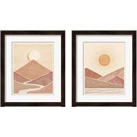 Framed 'Mid Century Landscape 2 Piece Framed Art Print Set' border=