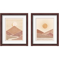 Framed 'Mid Century Landscape 2 Piece Framed Art Print Set' border=