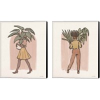 Framed 'Plant Ladies 2 Piece Canvas Print Set' border=