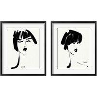 Framed 'Brush Portrait 2 Piece Framed Art Print Set' border=