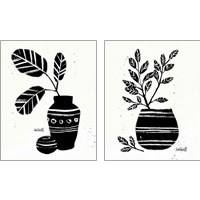 Framed 'Botanical Sketches 2 Piece Art Print Set' border=