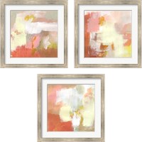 Framed Yellow and Blush 3 Piece Framed Art Print Set