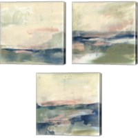 Framed 'Coastline Vignette 3 Piece Canvas Print Set' border=