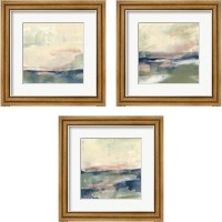 Framed 'Coastline Vignette 3 Piece Framed Art Print Set' border=