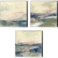 Framed 'Coastline Vignette 3 Piece Canvas Print Set' border=
