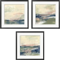 Framed Coastline Vignette 3 Piece Framed Art Print Set