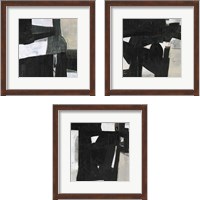 Framed Deconstructed Ebony 3 Piece Framed Art Print Set