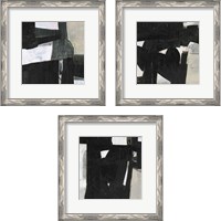 Framed 'Deconstructed Ebony 3 Piece Framed Art Print Set' border=