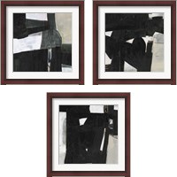 Framed Deconstructed Ebony 3 Piece Framed Art Print Set